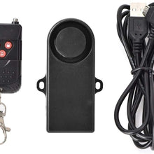 Bicycle/Motorcycle Anti-theft Security Alarm, 130DB High Decibel Vibration Induction Burglar Alarm with Remote Control