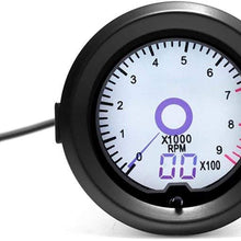 XinQuan Wang 2" 52mm 12V Car Auto Tachometer Gauge 0-8000RPM Car RPM Meter White Led Lighting RPM Gauge YC101429 Auto Gauge