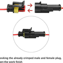 CKEGUO 352PCS Waterproof Car Electrical Connector, 1 2 3 4 Pin Way Electrical Wire Connector Plug Kit Terminals Assortment for Motorcycle Auto Scooter Truck Boat