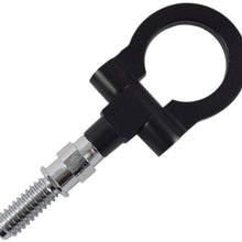 MG Pro-industry Black Front & Rear Bumper Screw on Tow Hook Kit for BMW 325 335I 330 328 318 M3 M5 E60 E90 E92 Coupe SED (Black)