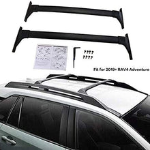 Kingcher 2 Pieces Cross Bars Fit for 2019 2020 2021 Toyota RAV4 Adventure Black Crossbars Roof Rack Baggage Luggage Lockable