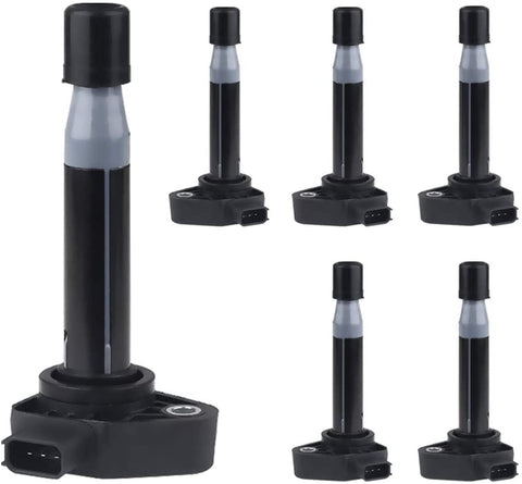 JDMON Compatible with Ignition Coil Honda Accord Odyssey Pilot Ridgeline Acura MDX TL RL CL 3.0L 3.2L 3.5L V6 1999-2009-Replaces OEM Part #30520P8EA01 30520P8FA01 30520RCAA02 Pack of 6