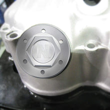 NICECNC Improved Version Engine Valve Tappet Adjustment Cover Cap Lid O-Ring 17mm compatible with Honda replace 12361-300-000,1PC,Sliver