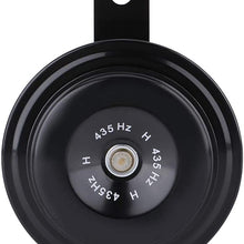 Dibiao Motorcycle Snail Horn,12V 110dB 435HZ Motorcycle Car Loudspeaker Waterproof Metal Black Loud Electric Snail Horn