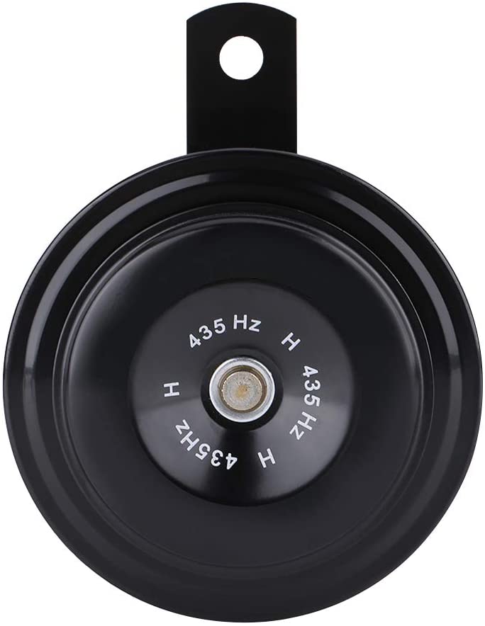 SANON 12V 110dB 435HZ Motorcycle Car Loud Electric Snail Horn Loudspeaker Waterproof Metal Black