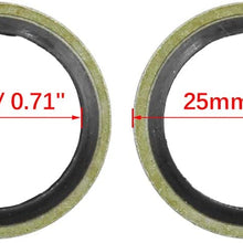 X AUTOHAUX 10pcs Engine Oil Crush Washers Drain Plug Gaskets 18mm ID. 25mm OD. for Car