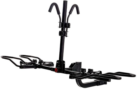 KAC Overdrive Sports K2 2” Hitch Mounted Rack 2-Bike Platform Style Carrier for Standard, Fat Tire, and Electric Bicycles – 60 lbs/Bike Heavy Weight Capacity – Smart Tilting – RV Use Prohibited