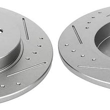 ROADFAR Slotted Rear Brake Rotors fit for 11-17 Lexus CT0h,09-10 Pontiac Vibe,Toyota Corolla/Matrix/Prius/Prius Plug-In/Prius Prime