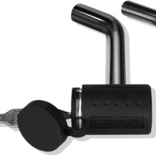 Connor Trailer Hitch Lock - 1/2" and 5/8" Black Nickel Hitch Pins for Class I - V Hitches, 1615320 Receiver Lock