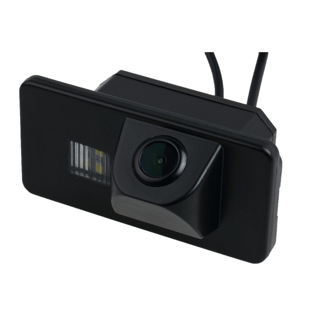 Misayaee Rear View Back Up Reverse Parking Camera in License Plate Lighting Night Version (NTSC) for 320I/328I/335I/520LI/530I/535LI/X1/X3/X5/X6/3/5/7 Series 2010-2014