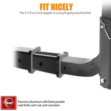 SnowyFox Heavy Duty Hitch Receiver Reducer 2-1/2 (Class V) to 2 inches (Class III and IV) Hitch Adapter Convertor Towing Mount Sleeve Extender for Bike Rack Cargo Carrier