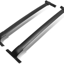DNA Motoring PT-ZTL-8072 Pair OE Style Aluminum Car Roof Rail Cross Bars Cargo Carrier,Black
