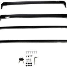 OCPTY Cross Bars w/Side Rails Roof Rack Fit For Land Rover Range Rover 2002-2012 Luggage Racks Rooftop Cargo Carrier Bag Luggage Kayak Canoe Bike Snowboard Skiboard
