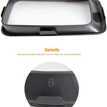 XBEEK 7PCS Chrome Grille Grill Rings Clip-in Trim Cover Inserts Frame Fit for 2011-2016 Jeep Compass (Silver)