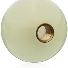 Pursuestar White Round Cue Luminous Ball Shift Knob Car Gear Shifter Head Fit Most Manual Automatic Vehicles 5 6 Speed
