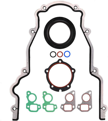 Timing Cover Gasket Set - Compatible with 4.8L 5.3L 5.7L 6.0L 6.2L Chevy Silverado, Suburban, Tahoe, GMC Sierra, Yukon, Savana, Cadillac Escalade - Replace 12633904 TCS45993