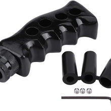 Qiilu Universal Manual Transmission Car Gun Grip Knife Handle Gear Shift Lever Knob Shifter(Titanium)