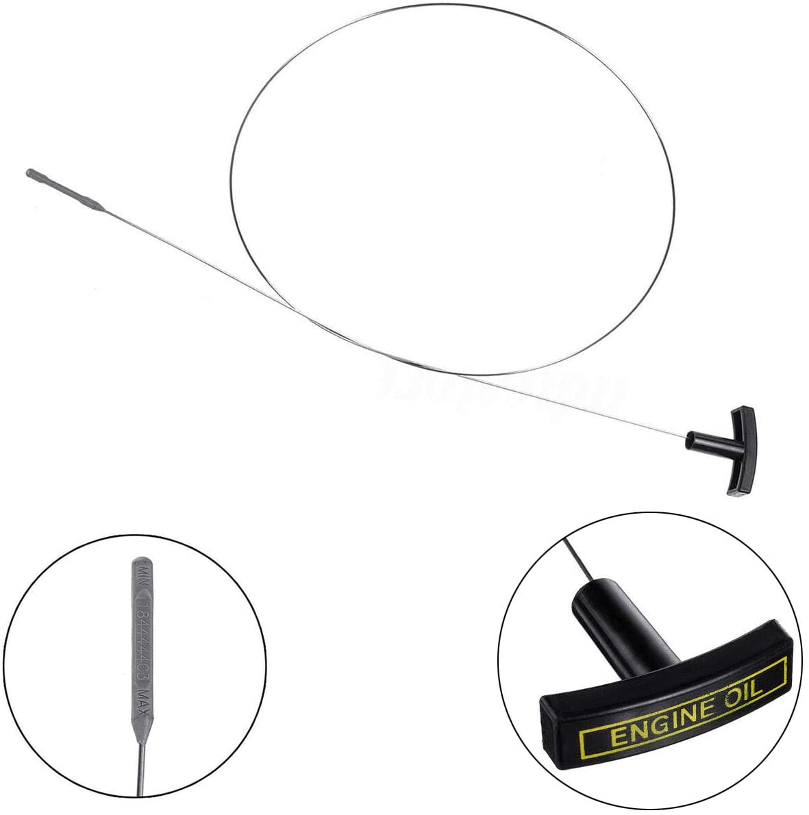 3C3Z-6750-AA Engine Oil Dipstick Indicator for 2003 2004 2005 2006 FORD F250 F-350 F-450 F-550 Excursion Super Duty 6.0L V8 Diesel Powerstroke Fluid Level Indicator Dip Stick OE# 3C3Z6750AA