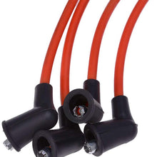 94-01 7mm High Performance Engine SPARK PLUG WIRES Wire Set Replacement for Honda Acura Integra Type-R GSR B18 DOHC VTEC (Red)