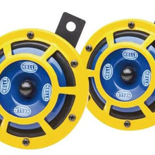 HELLA 003399801 Supertone 12V High Tone / Low Tone Twin Horn Kit with Red Protective Grill, 2 Horns (3AG 003 399-801)