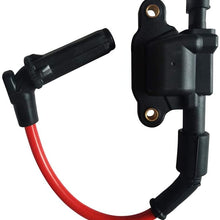 MAS 8 Pcs Square Ignition Coil with One Set Wires Compatible with Cadillac Chevy GMC Pontiac G8 Grand Prix H3 Tahoe Yukon Silverado Impala Trailblazer Avalanche 5.3L 6.0L V8 (8 coils & one set wires)