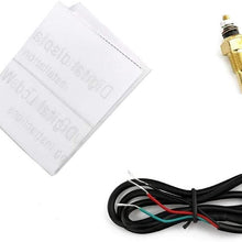 XinQuan Wang 52mm LCD Liquid Crystal 7 Color Virtual Pointer Display Water Temperature Meter Celsius Auto Gauge (Color : with 30mm, Size : Free)