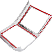 Hlyjoon Car Interior ABS Chrome Rear Row Air Conditioning Vent Frame Cover Trim Car Vent Frame Trim Chrome Frame Trim Fits for Auto Cayenne 2018 2019