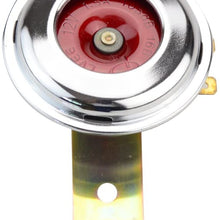 GOOFIT 12V Brushed Chrome Universal Mini Horn for Motorcycles ATV Scooter