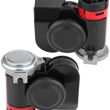 Horns, 12V 139DB Loud Electronic Snail Ultra Compact Dual Air Horn for Motorcycle Yacht Boat
