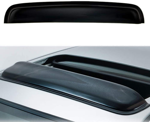 Vekwena 1pcs 43in. Universal Deflector Sun Moon Roof Rain Snow Guard Wind Dark Smoke Tint Window Visor