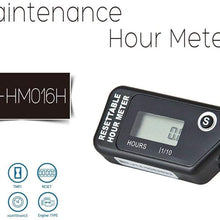LCD Digital Resettable No Power Required Inductive Waterproof Hour Marine Motorcycle Snowmobile ATV Meter for Fuel Engine