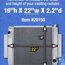 Maxx Power Chevy Style Tri Flow Aluminum Radiator 22 Inch 3 Pass Cooling
