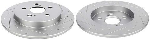 Brake Rotor(2) Drilled Slotted ANGLEWIDE Front fit for Lexus CT0h,for Pontiac Vibe,for Toyota Corolla/Matrix/Prius/Prius Plug-In/Prius Prime