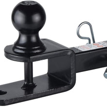 Towever 84031 ATV Hitch Ball Mount 2 inch Ball with 1-1/4 inch Solid Shank, with 1/2 inch Pin & Clip, Rated 2000 lbs