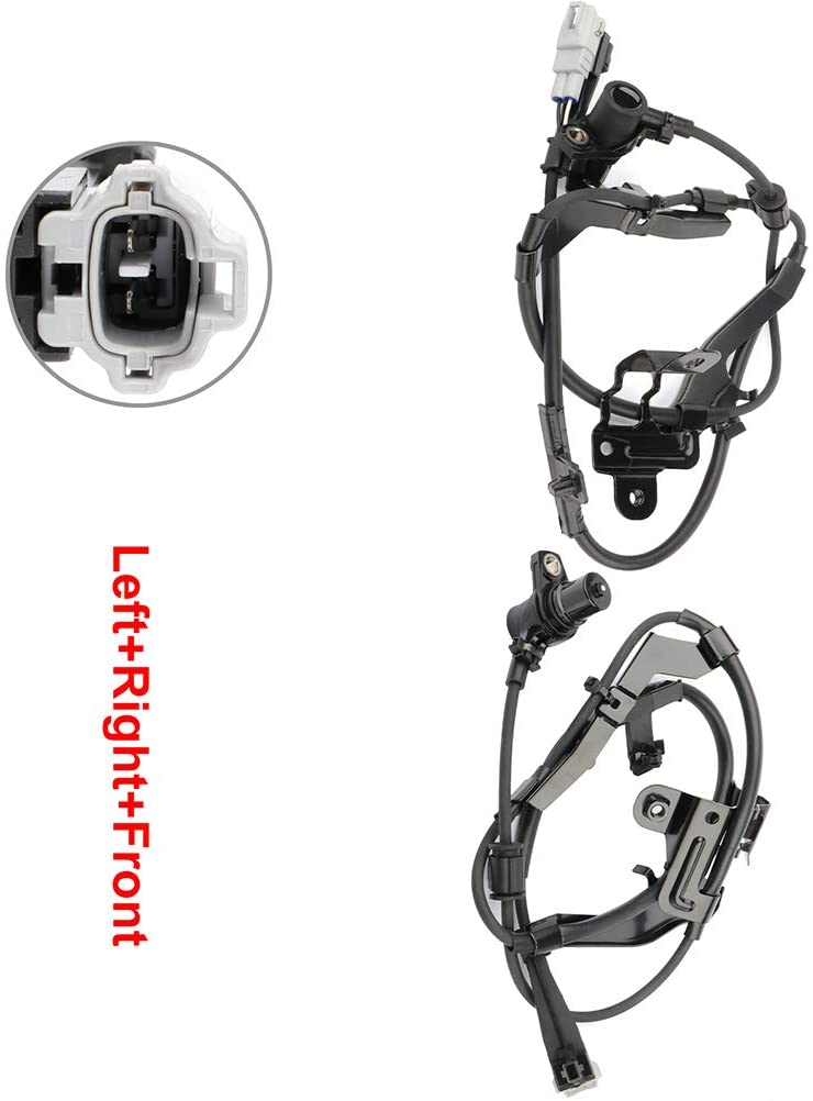 ANGLEWIDE 2 x ABS Wheel Speed Sensors Left+Right+Front Replacement for 2000-2006 Toyota Tundra 2001-2007 Toyota Sequoia