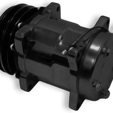 DEMOTOR PERFORMANCE A/C AC Air Conditioning Compressor V-Belt Pulley for Sanden 508 Style Hot Rod Natural/Satin Finish