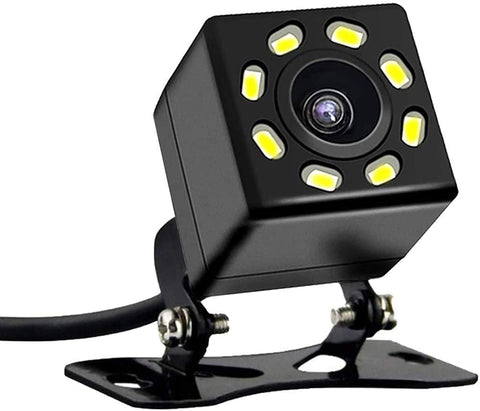 HD Car Rear Camera Car Backup Camera with Super Night Vision IP67 Waterproof Seismic Rearview Camera Wide Angle View for Car RV Caravan Trailer Tow Truck of Rear View Camera Fit (Eight Lights)