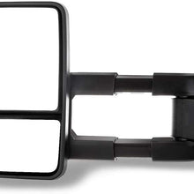 LSAILON Towing Mirrors Fit for 2003-2006 Chevy GMC Sierra Pickup Yukon XL Yukon Denali Cadillac Escalade All Model Tow Mirrors With LH Side and RH Side Power Heated LED Turn Signal Clearance Light