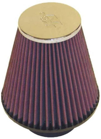 K&N Universal Clamp-On Air Filter: High Performance, Premium, Washable, Replacement Filter: Flange Diameter: 3 In, Filter Height: 6 In, Flange Length: 1.75 In, Shape: Round Tapered, RC-4290