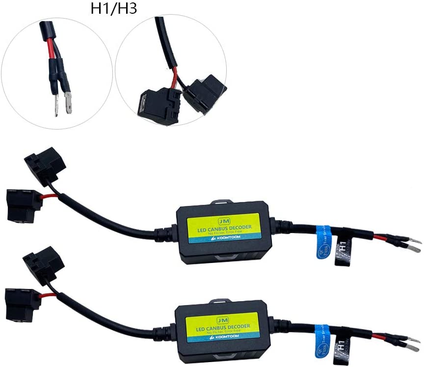 AnyCar Led Headlight Bulb Canbus H4 9003 Resistor Anti-flicker Harness Warning Conversion Kit Error Free Decoder (H4/9003/HB2)