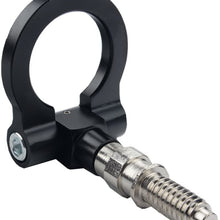 Dewhel Aluminum Track Racing Front Rear Bumper Car Accessories Auto Trailer Ring Eye Towing Tow Hook Kit Red Screw On For BMW 1 3 5 Series X5 X6 E36 E39 E46 E82 E90 E91 E92 E93 E70 E71 MINI Cooper