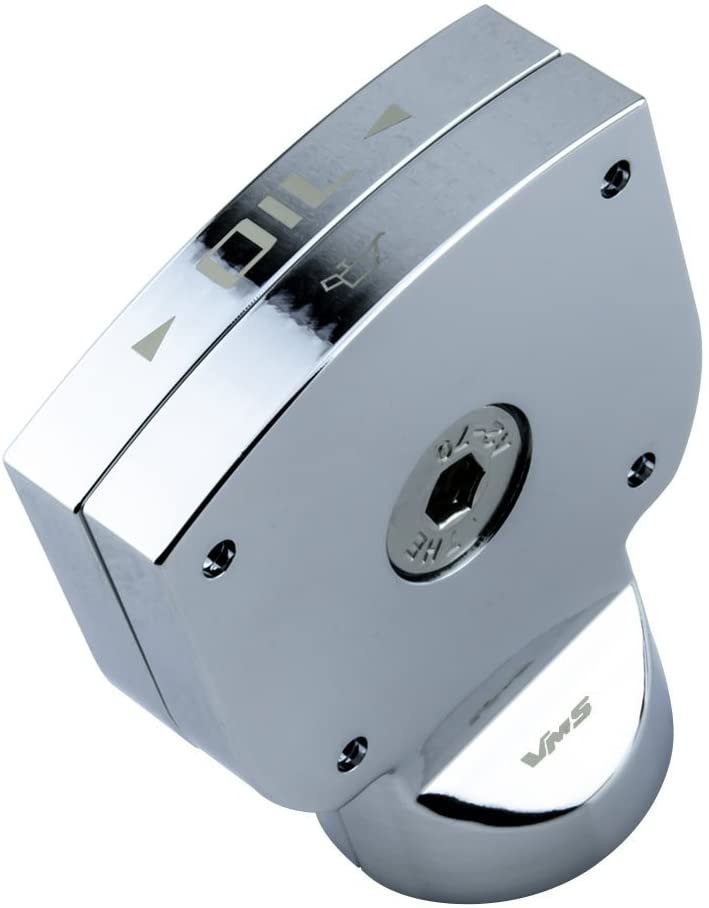 VMS Racing CHROME Engine Oil DIPSTICK Handle COVER in Billet Aluminum Compatible with Chevy Chevrolet Camaro Corvette Cadillac CTS-V LT4 6.2L V8 Engines