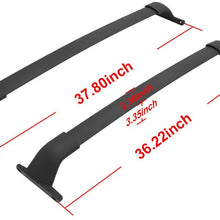 Kingcher 2 Pieces Cross Bars Fit for 2017 2018 2019 2020 2021 Nissan Kicks Black Baggage Luggage Roof Rack Crossbars
