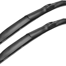Windshield wiper blades Hybrid Front Window U J hook wiper 21" + 19" Winter Summer Wiper Car Windshield wiper blades NO.19E01-2 by AutopartsMaster (set of 2)