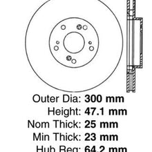 Centric 120.40057 Premium Brake Rotor