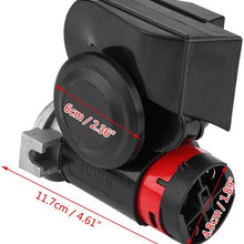 Gorgeri 12V 139DB Loud Electronic Snail Ultra Compact Dual Air Horn for Motorcycle Yacht Boat