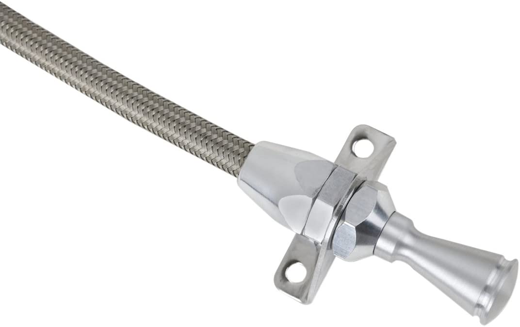 Lokar TD-30C4FMPAN Hi-Tech Pan Firewall Mount Transmission Dipstick for Ford C-4 Transmission