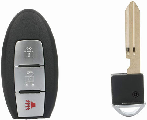 ANPART 1 X Remote Key Fob Uncut Ignition Key Compatible for 2015 2016 2017 Nissan Cube Juke Leaf Quest FCC ADP12514401S