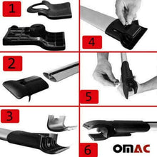 OMAC Roof Racks Cross Bars Carrier Cargo Racks Rail Aluminium Black Set 2 Pcs. for Mercedes M Class W166 2011-2015