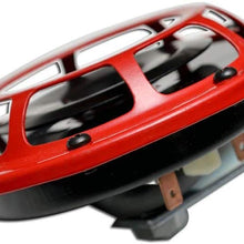 Uniq World Wide Dual Super Tone Loud Blast 139Db Universal Euro RED Round Horns (Quantity 2) High Tone/Low Tone Twin Horn Kit with Bracket Pair Compact